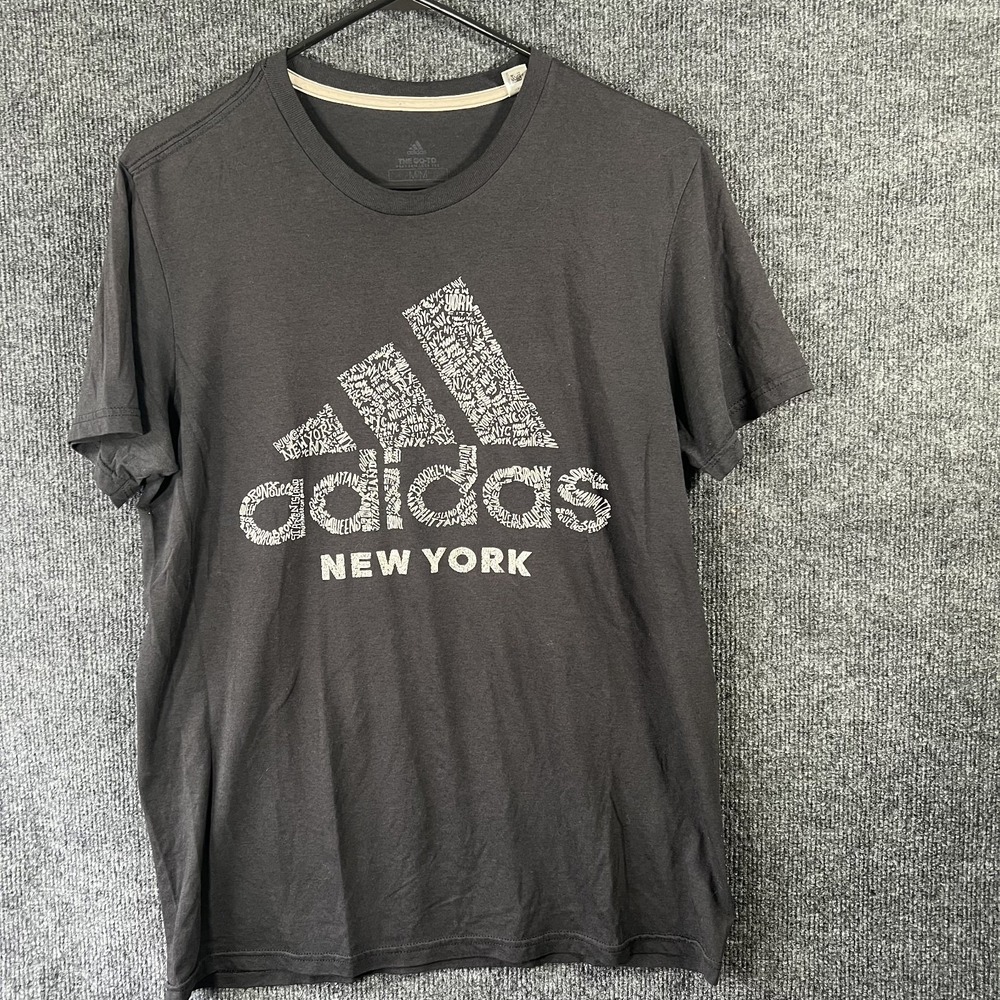 Adidas The Go-To Tee Mens M Black NYC New York City Boroughs Sportswear T-Shirt